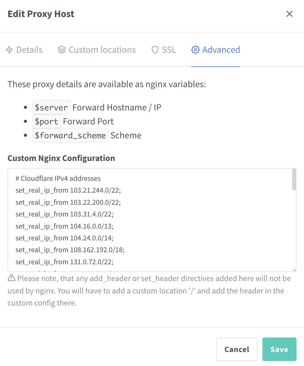Cloudflare橙色云启用后 Nginx Proxy Manager的IP白名单和黑名单配置指南